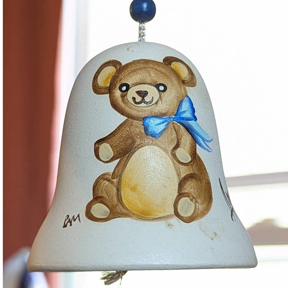 Sandstone Creations Bell with Bear -Christmas Ornament - Picture 1 of 6